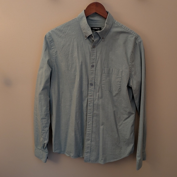 Express Other - Express Sage Green Button Down